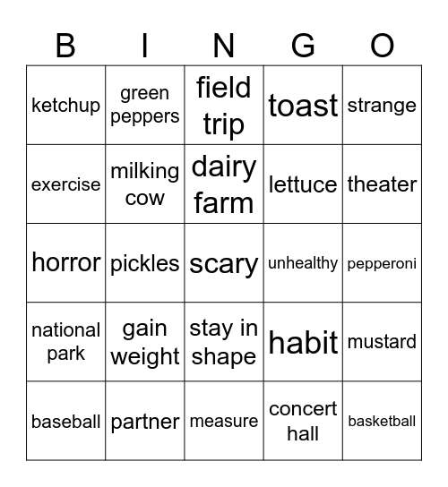 BINGO!! Bingo Card