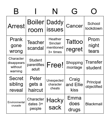 DegrASSi Bingo Card