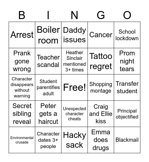 DegrASSi Bingo Card