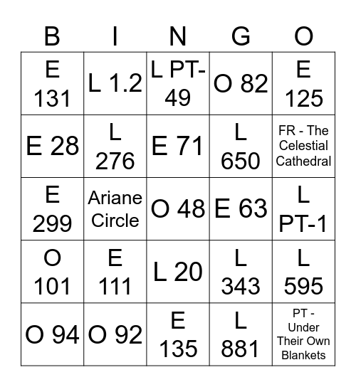 To translate Bingo Card