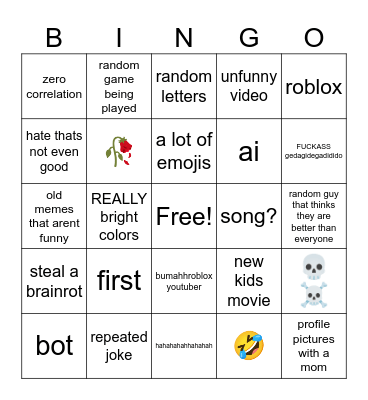 corny Bingo Card
