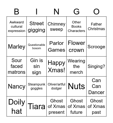 Dickens Bingo Card
