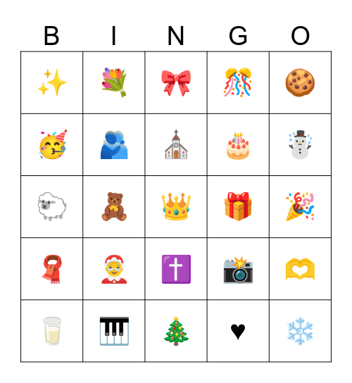 Christmas Bingo Card