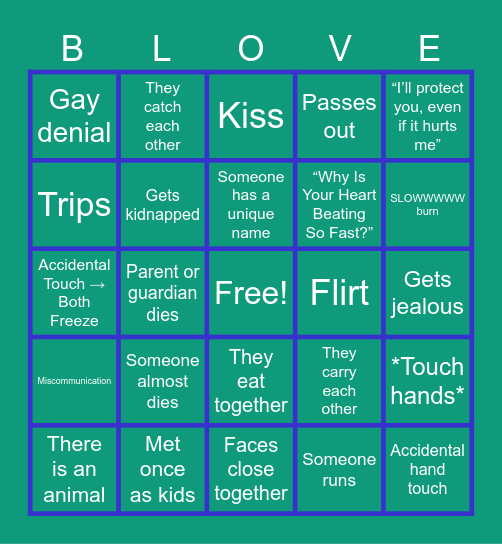 BLOVE Bingo Card