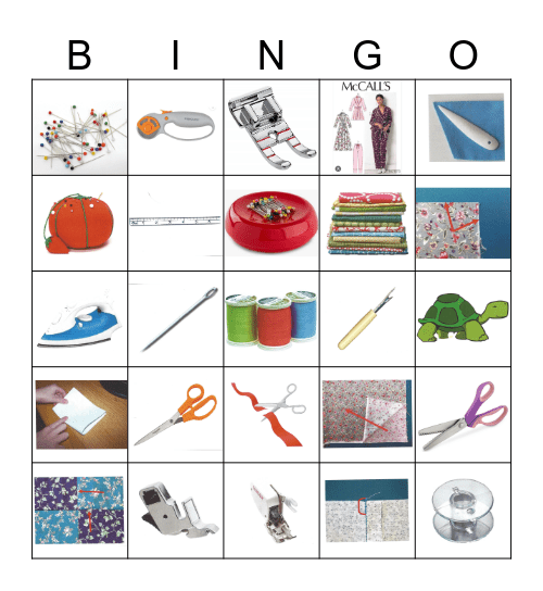 Sewing Bingo Card