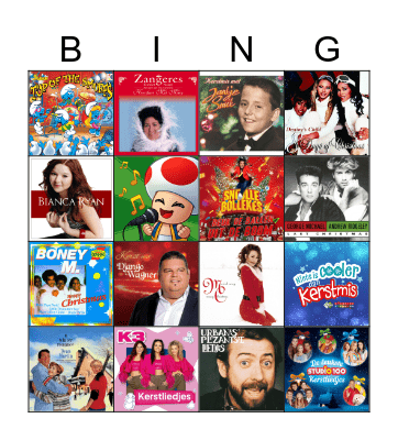 Kerst Bingo Card