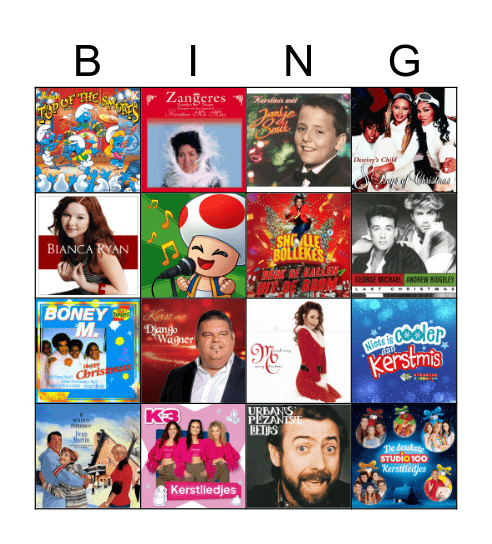 Kerst Bingo Card