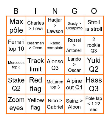 Qualif Abu Dhabi Bingo Card