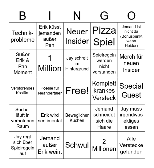 Friendly Fire 11 Bingo Card