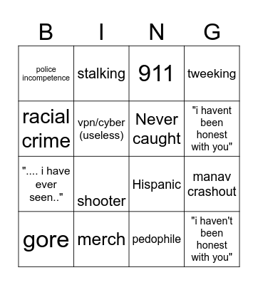 Nick Crowly/Nexpo bingo Card