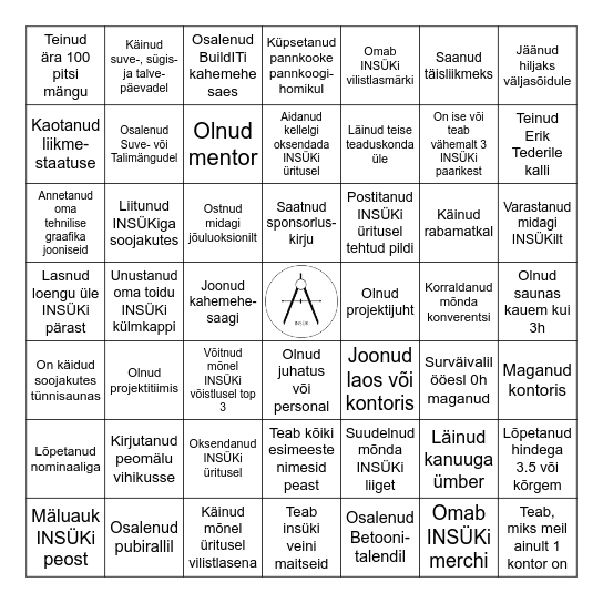 ULTIMATE INSÜKI BINGO Card