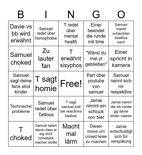 Bingo Card