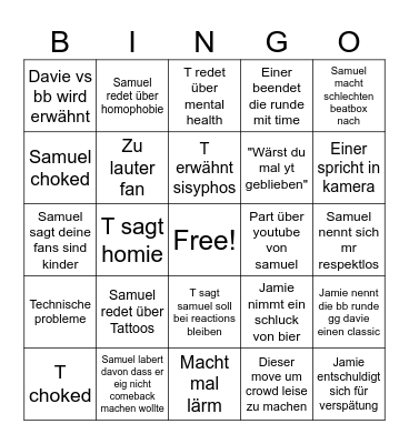 Bingo Card