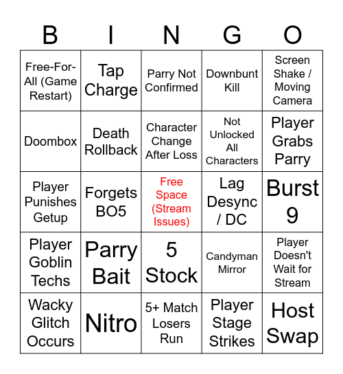 NPC Bingo Card