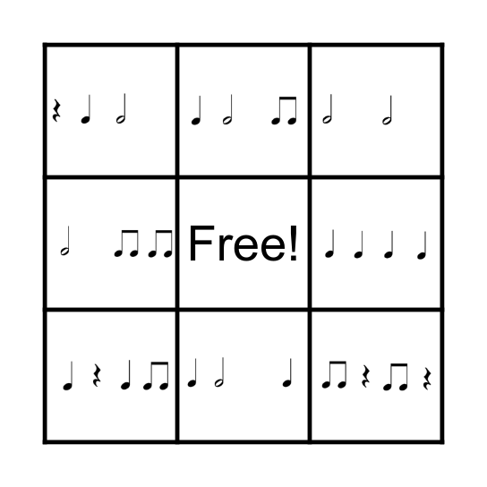 BINGO (ta titi ta-a sh) Bingo Card