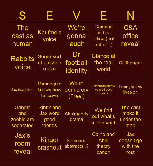 Tadc ep 7 predictions (after trailer) Bingo Card