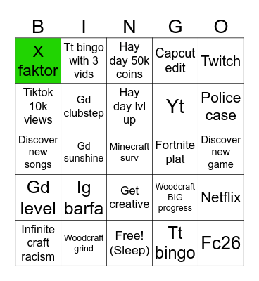 Sigma bingo Card