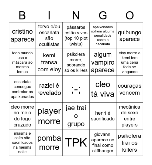 hexatombe episodio 7 Bingo Card