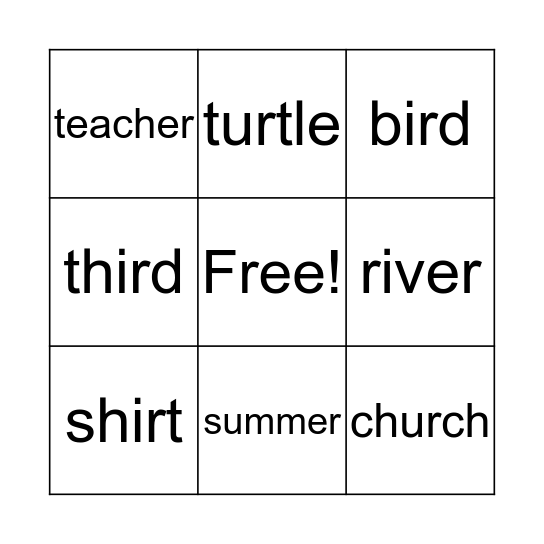 B I N G O Bingo Card