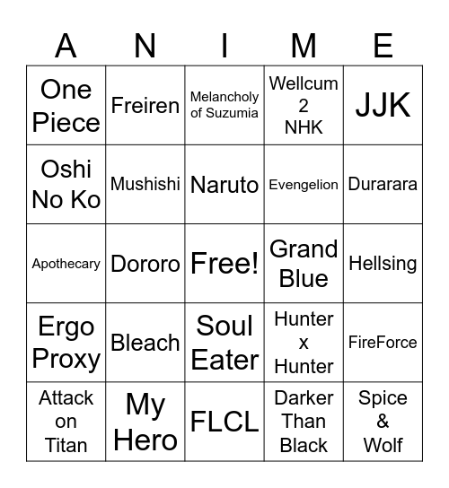 Drunk Bingo Card