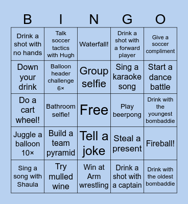 BOMBADDIES Bingo Card