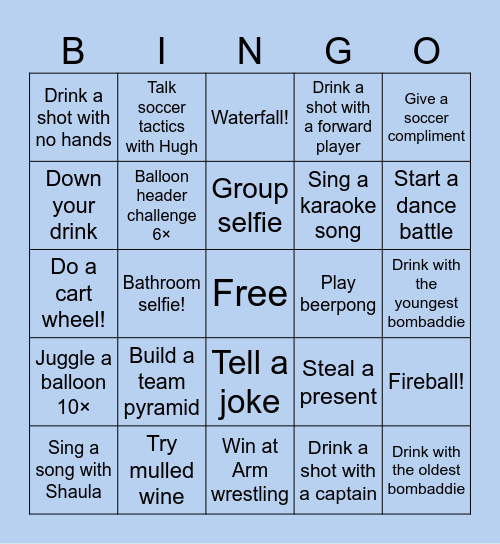 BOMBADDIES Bingo Card