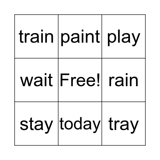 B I N G O Bingo Card