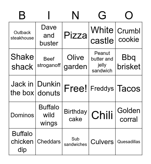 BINGO! Bingo Card