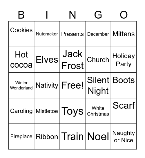 Christmas Bingo Card