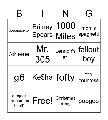 Bookclub Holiday Bink Bingo Card