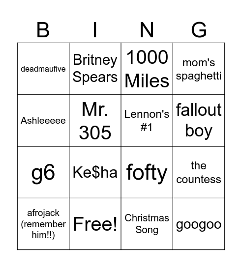Bookclub Holiday Bink Bingo Card
