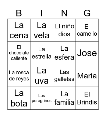 Loteria Navideña Bingo Card