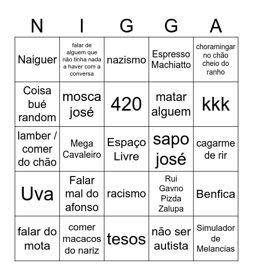 Bingo Do Bot DO Rui Bingo Card