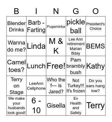 Veaver Xmas exchange Bingo Card