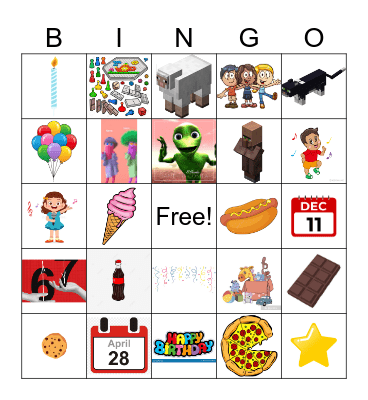 Celebr-8 Dhriya's B'day Bingo Card