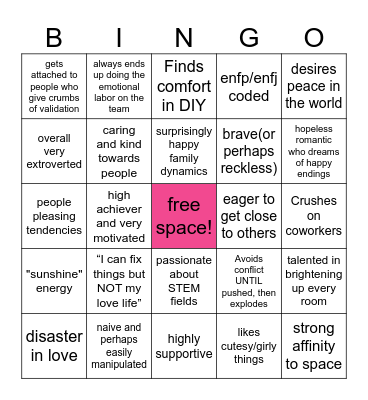 Danika Kinnie Bingo Card