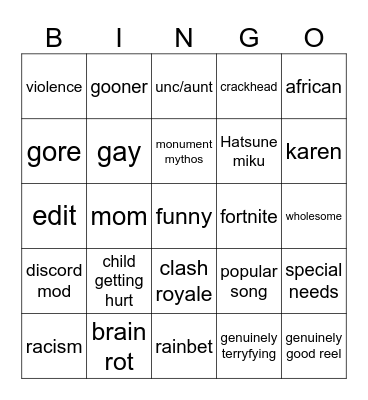 treys feed bingo Card