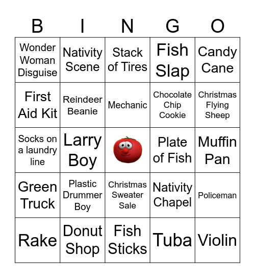 Veggie Tales Bingo Card