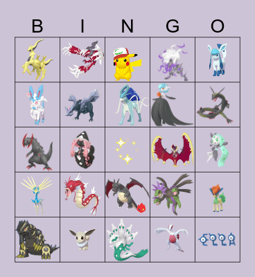 ellaviolet's 2026 Shiny Bingo Card