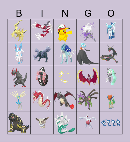 ellaviolet's 2026 Shiny Bingo Card
