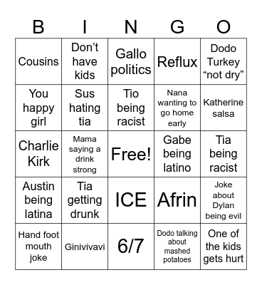 Christmas Bingo Card