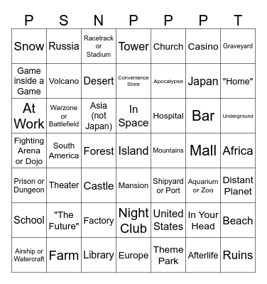 PSNP Passport 2026 Bingo Card