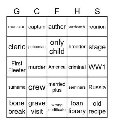 GenieBingo Card
