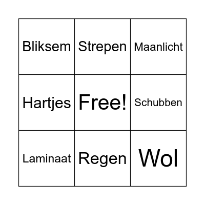 Eindejaars Bingo Card