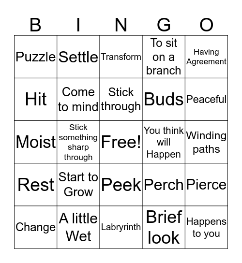 Life of a Barn Bingo Card