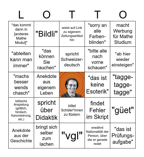 Das grosse Luchsi Lotto Bingo Card