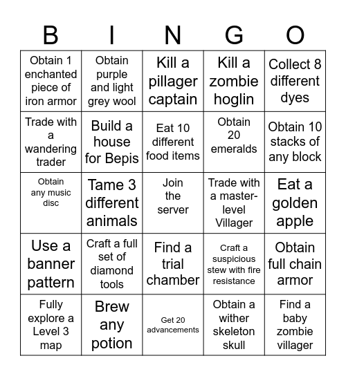 MC w Viewers Bingo Card