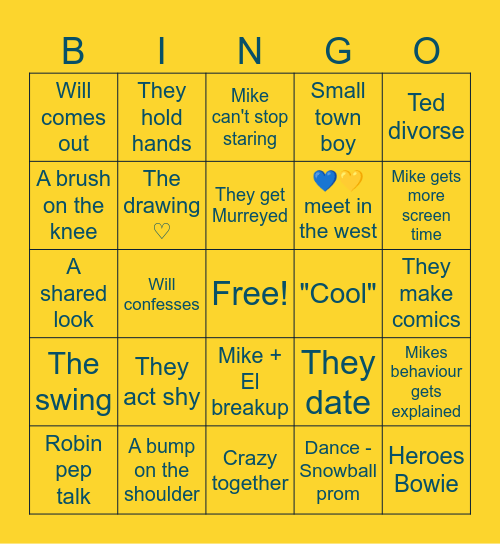 Byler 2025 post vol 1 Bingo Card