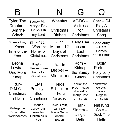 Pharma-Christmas-Bingo Card