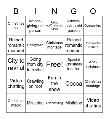Chrism bingo Card
